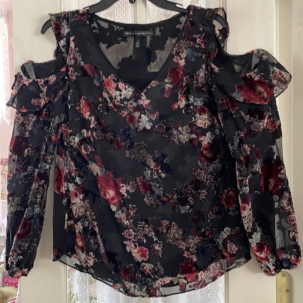 WHBM Cold Shoulder elegant Blouse